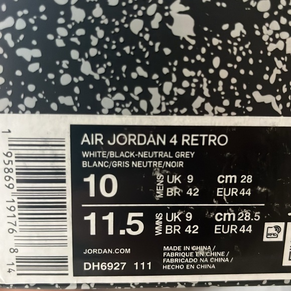 Jordan 4 military black used US Men’s size 10 - Picture 6 of 6